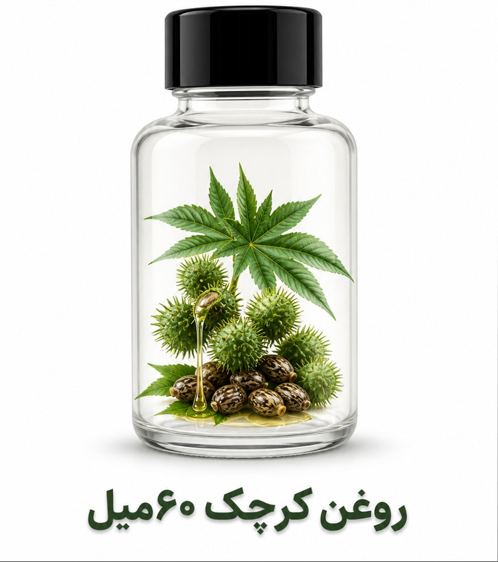 روغن کرچک اعلا و اصل شفا مارکت ـ آبرسان و محرک گردش خون ـ60 میل