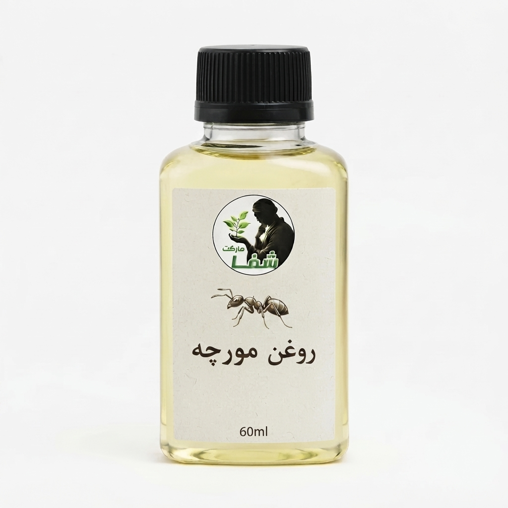 روغن مورچه اصل و اعلا شفا مارکت ـ خرید مستقیم از تولید کننده ـ حذف دائمی موهای زائد ـ ۶۰ میل