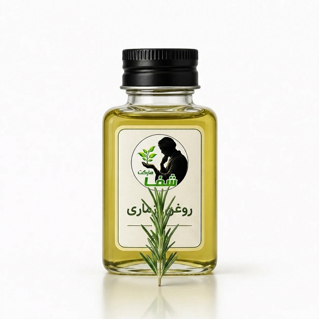 روغن رزماری اصل شفامارکت  | تقویت رشد مو و ریش + پرپشت کننده طبیعی (۶۰ میل